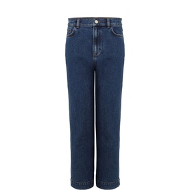 Lexi Mid-Rise Straight Leg Cropped Jeans