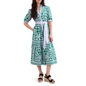 Trinity Floral Belted Flared Dress