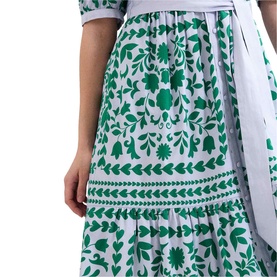 Trinity Floral Belted Flared Dress
