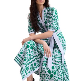 Trinity Floral Belted Flared Dress