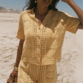 Shell Crochet Casual Shirt