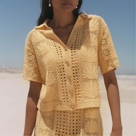 Shell Crochet Casual Shirt