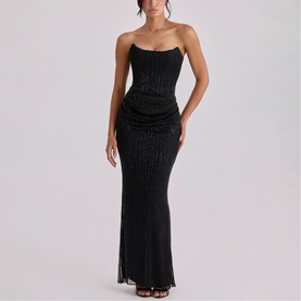 Alicia Beaded Embellished Corset Dress