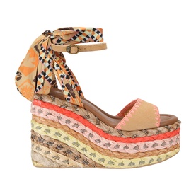 Chelsea Scarf Wedge Sandals