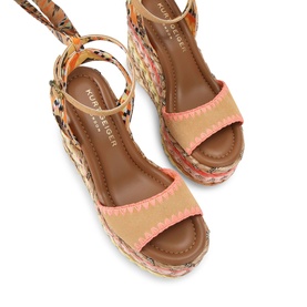 Chelsea Scarf Wedge Sandals