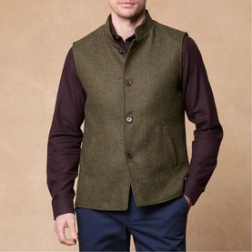 Cavan Herringbone Tweed Gilet