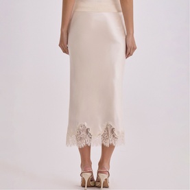 Ciara Lace Trim Slip Skirt