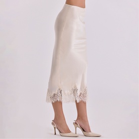 Ciara Lace Trim Slip Skirt