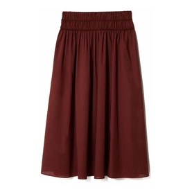 Ruched Flared Skirt