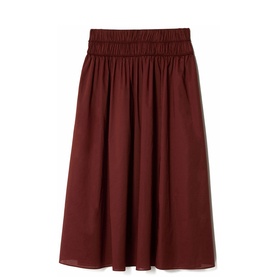 Ruched Flared Skirt