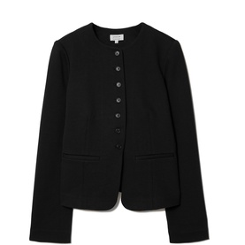 Collarless Single-Breasted Blazer