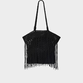 Crochet Fringe Tote Bag