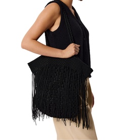 Crochet Fringe Tote Bag