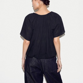 Drawstring Tie Front Top