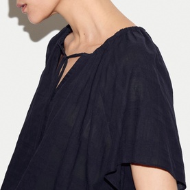 Drawstring Tie Front Top
