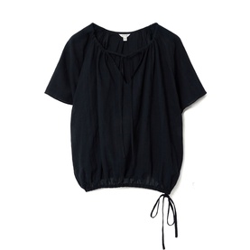 Drawstring Tie Front Top