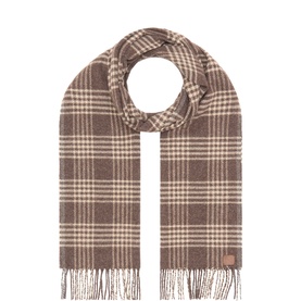 Checked Fringed Scarf