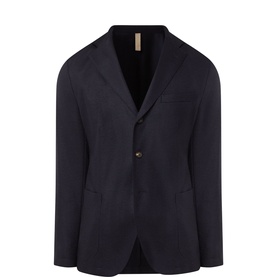 Single-Breasted Flannel Blazer