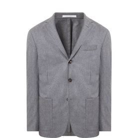 Brushed Single-Breasted Blazer
