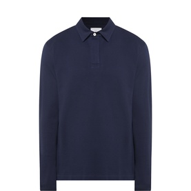 Pique Long-Sleeved Polo Shirt