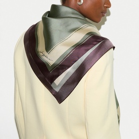 Iris Floral Silk Square Scarf