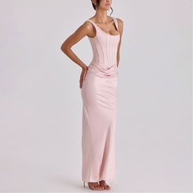 Kira Gathered Corset Dress
