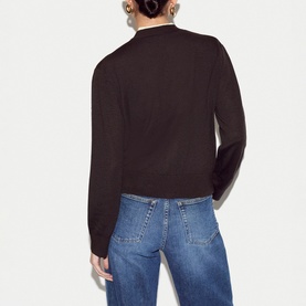 Merino Wool Double Layer Cardigan