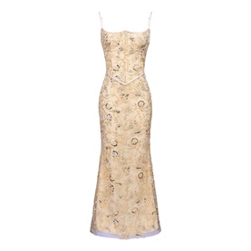 Naima Beaded Embellished Corset Dress