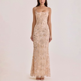 Naima Beaded Embellished Corset Dress