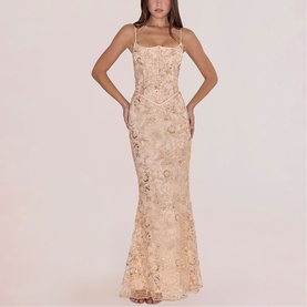 Naima Beaded Embellished Corset Dress