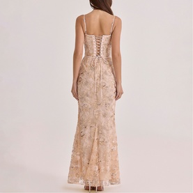 Naima Beaded Embellished Corset Dress