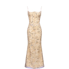 Naima Beaded Embellished Corset Dress