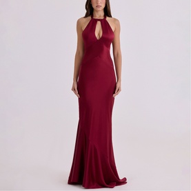 Oliviana Halter Keyhole Dress
