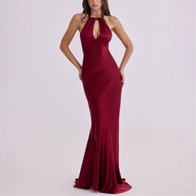 Oliviana Halter Keyhole Dress