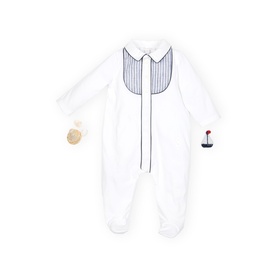 Striped Bib Babygrow