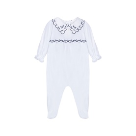 Scalloped Embroidered Babygrow