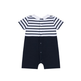 Striped Double-Breasted Romper