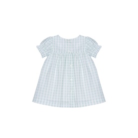 Floral Embroidery Logo Check Dress