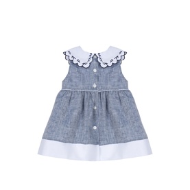 Floral Embroidery Flared Dress