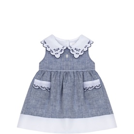 Floral Embroidery Flared Dress