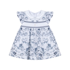 Printed Logo Flared Dress