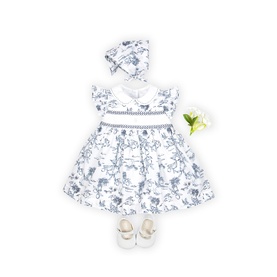 Printed Logo Flared Dress