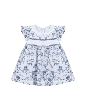 Printed Logo Flared Dress