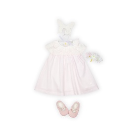 Striped Logo Ruffle Trim Dress