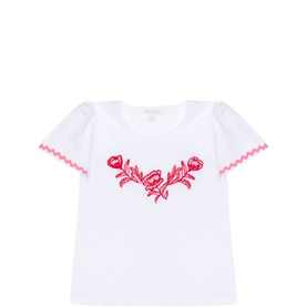 Floral Embroidered T-Shirt