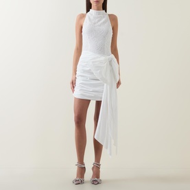 Lace Bow Mini Dress