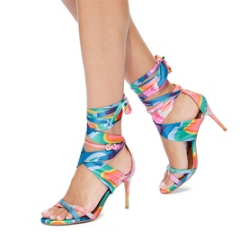 Scarf Wrap High Sandals