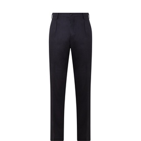 Pleated Flannel Formal Trousers