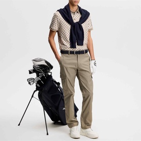 Tour Tech Logo Grid Print Polo Shirt