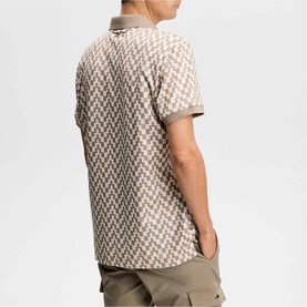 Tour Tech Logo Grid Print Polo Shirt